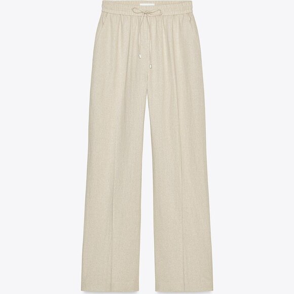 Zara Linen Blend Straight Pants - L - Picture 1 of 13
